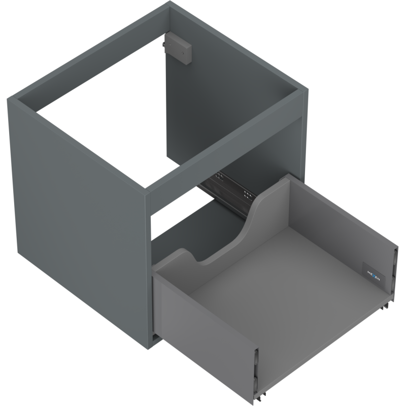 Mexen Box-A korpus szafki podumywalkowej 50 cm, 1 szuflada, grafit mat - 91AX0-0500-470-1-66