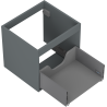 Mexen Box-A korpus szafki podumywalkowej 50 cm, 1 szuflada, grafit mat - 91AX0-0500-470-1-66