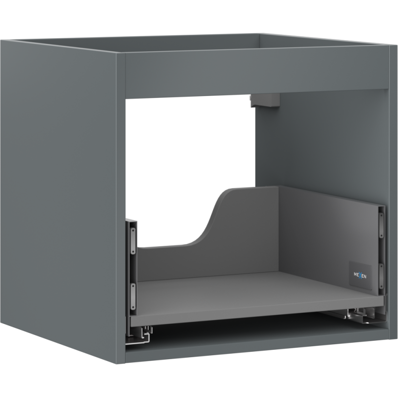 Mexen Box-A ogrodje omarice za umivalnik 50 cm, 1 predal, grafit mat - 91AX0-0500-470-1-66