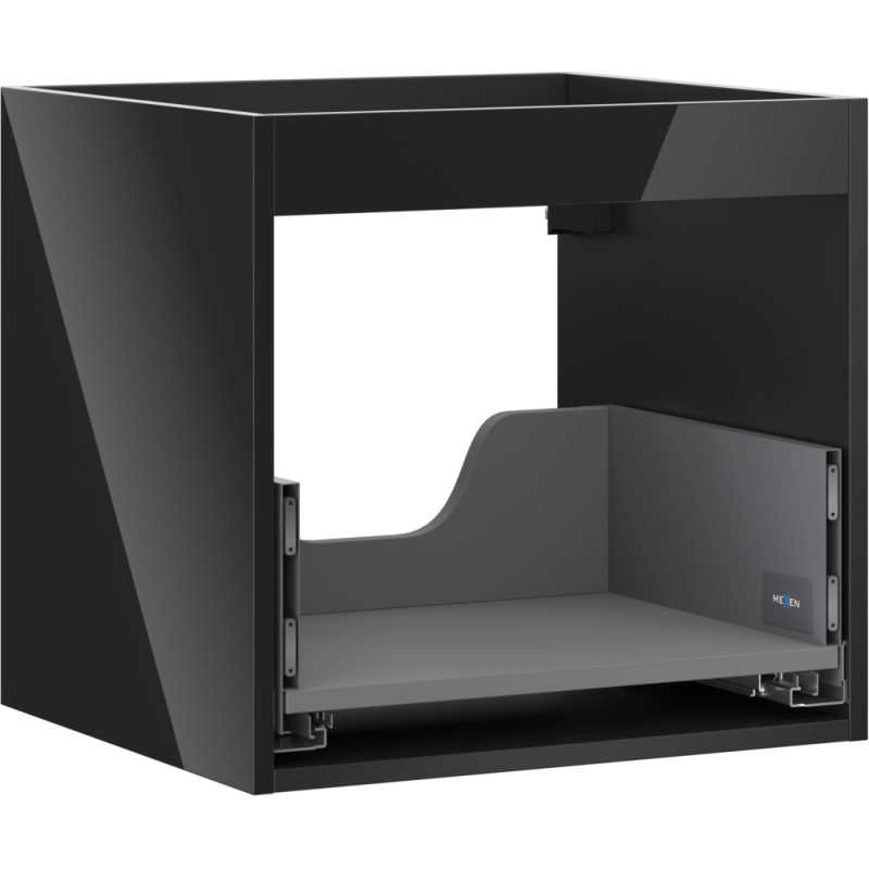 Mexen Box-A corpo del mobile da bagno 50 cm, 1 cassetto, nero lucido - 91AX0-0500-470-1-70