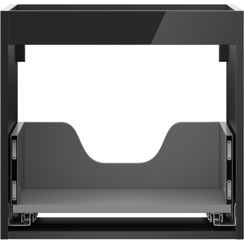 Mexen Box-A corps de meuble sous-lavabo 50 cm, 1 tiroir, noir brillant - 91AX0-0500-470-1-70