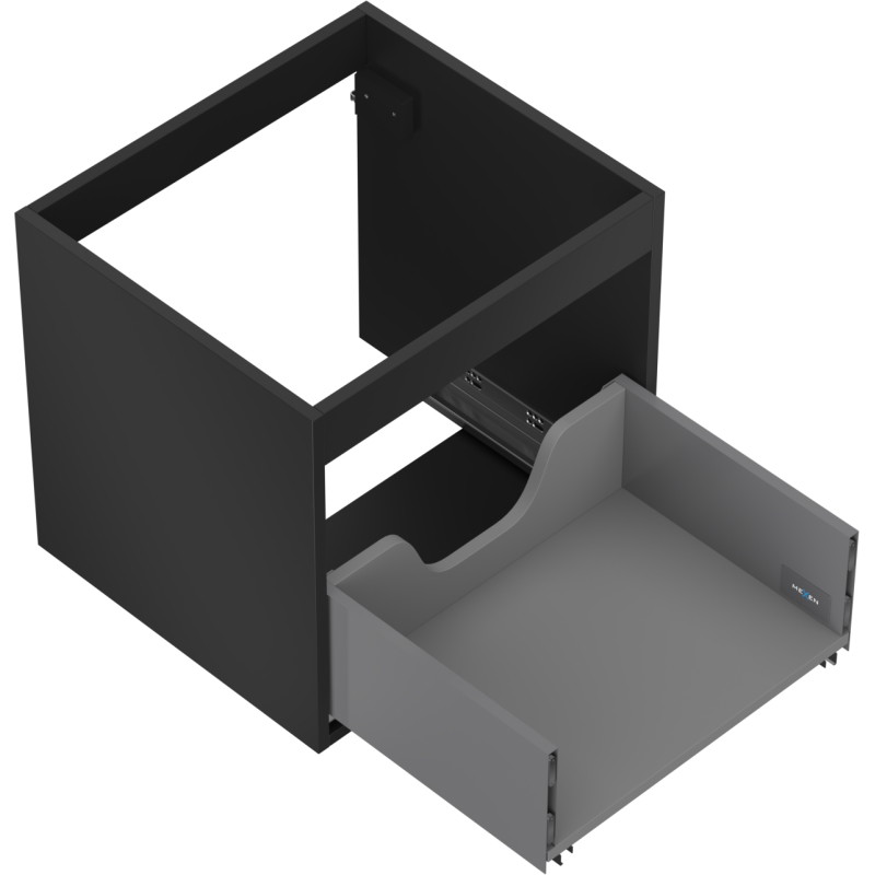 Mexen Box-A 50 cm valamualuse korpus, 1 sahtel, must matt - 91AX0-0500-470-1-71