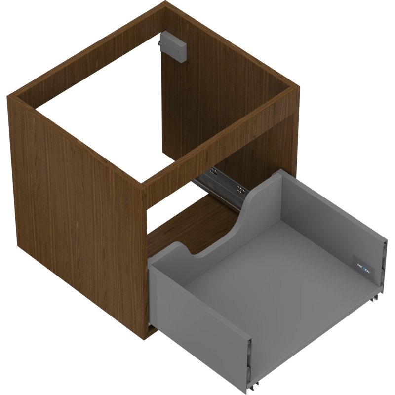 Mexen Box-A valamualuse kapi kapp 50 cm, 1 sahtel, pähkel - 91AX0-0500-470-1-86
