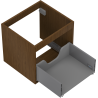 Mexen Box-A Korpuskorpus Unterschrank 50 cm, 1 Schublade, Nussbaum - 91AX0-0500-470-1-86