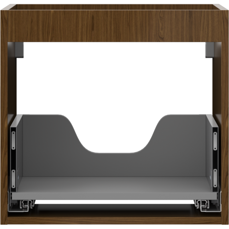 Mexen Box-A cuerpo de mueble bajo lavabo 50 cm, 1 cajón, nogal - 91AX0-0500-470-1-86