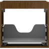 Mexen Box-A kastlichaam voor wastafelkastje 50 cm, 1 lade, noten - 91AX0-0500-470-1-86