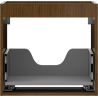 Mexen Box-A Korpuskorpus Unterschrank 50 cm, 1 Schublade, Nussbaum - 91AX0-0500-470-1-86