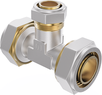 Mexen PEX-S reduceer T-stuk geschroefd PEX 25 x 20 x 25 - W97231-252025-00