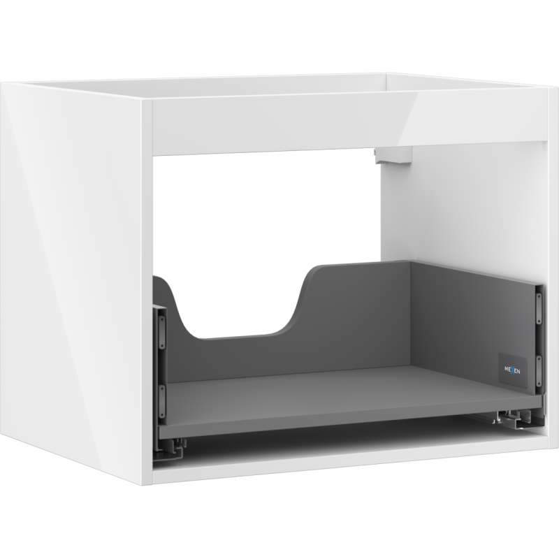 Mexen Box-A Korpus des Waschtischunterschranks 60 cm, 1 Schublade, weißer Glanz - 91AX0-0600-470-1-00