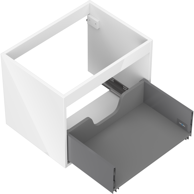 Mexen Box-A korpus szafki podumywalkowej 60 cm, 1 szuflada, biały połysk - 91AX0-0600-470-1-00
