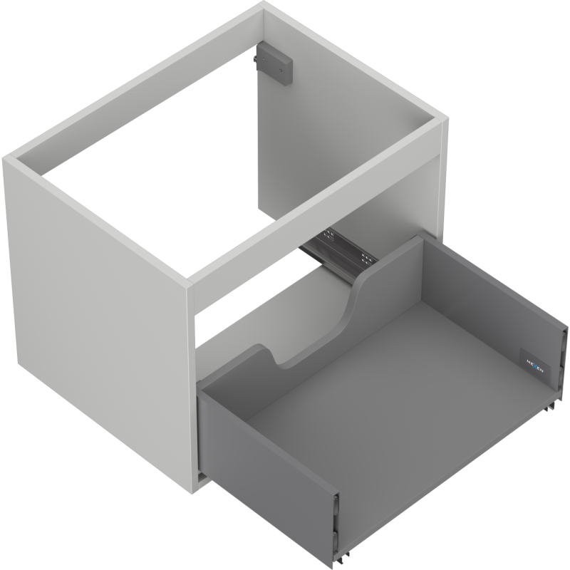 Mexen Box-A caisson de meuble sous-lavabo 60 cm, 1 tiroir, gris mat - 91AX0-0600-470-1-62
