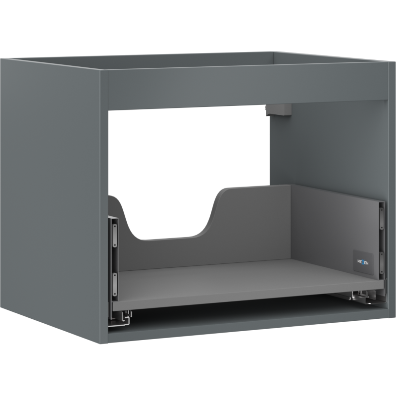 Mexen Box-A cuerpo del mueble bajo lavabo 60 cm, 1 cajón, grafito mate - 91AX0-0600-470-1-66