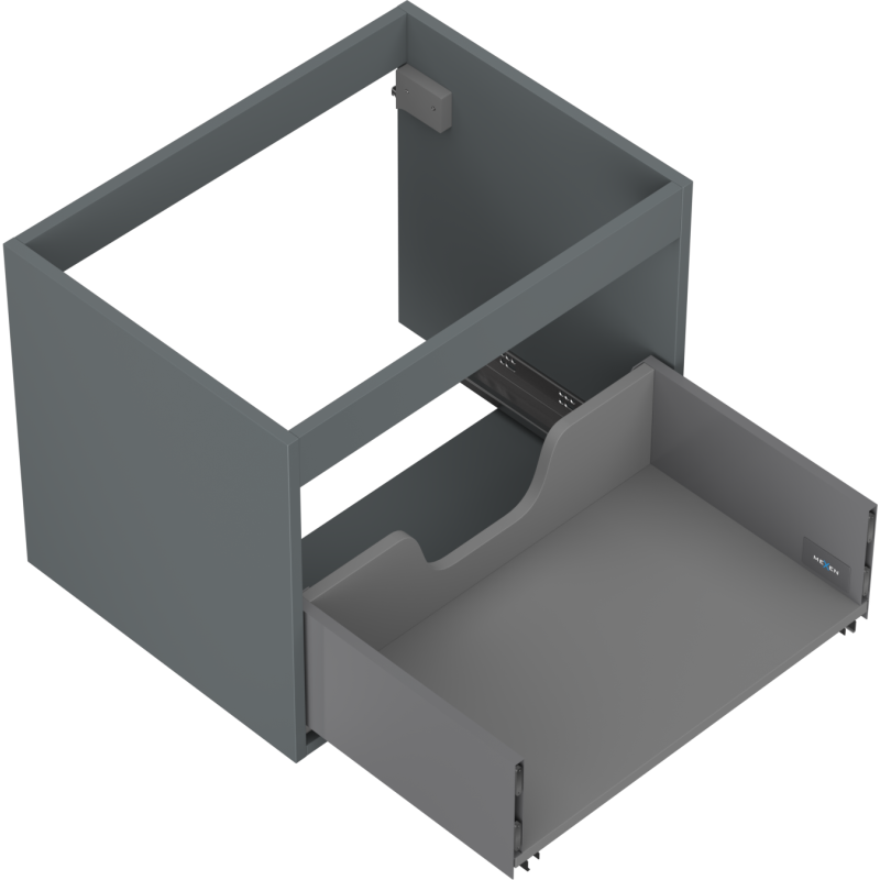 Mexen Box-A Korpus Waschtischunterschrank 60 cm, 1 Schublade, Graphit Matt - 91AX0-0600-470-1-66