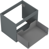 Mexen Box-A Korpus Unterschrank 60 cm, 1 Schublade, Graphit Matt - 91AX0-0600-470-1-66