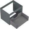 Mexen Box-A ogrodje omarice pod umivalnikom 60 cm, 1 predal, grafit mat - 91AX0-0600-470-1-66