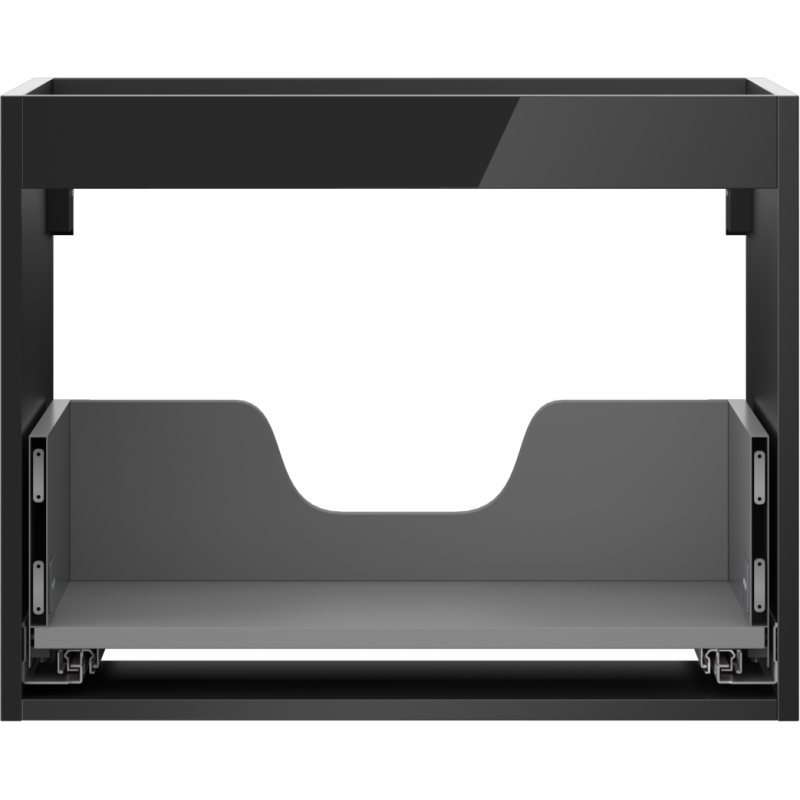 Mexen Box-A corpo de armário para lavatório 60 cm, 1 gaveta, preto brilhante - 91AX0-0600-470-1-70