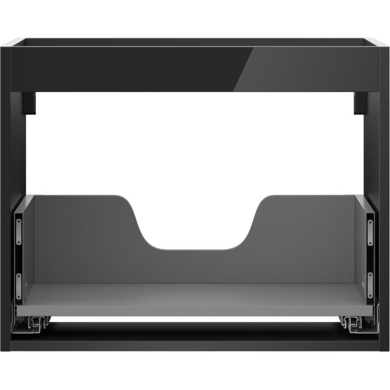 Mexen Box-A cuerpo de mueble de baño de 60 cm, 1 cajón, negro brillante - 91AX0-0600-470-1-70