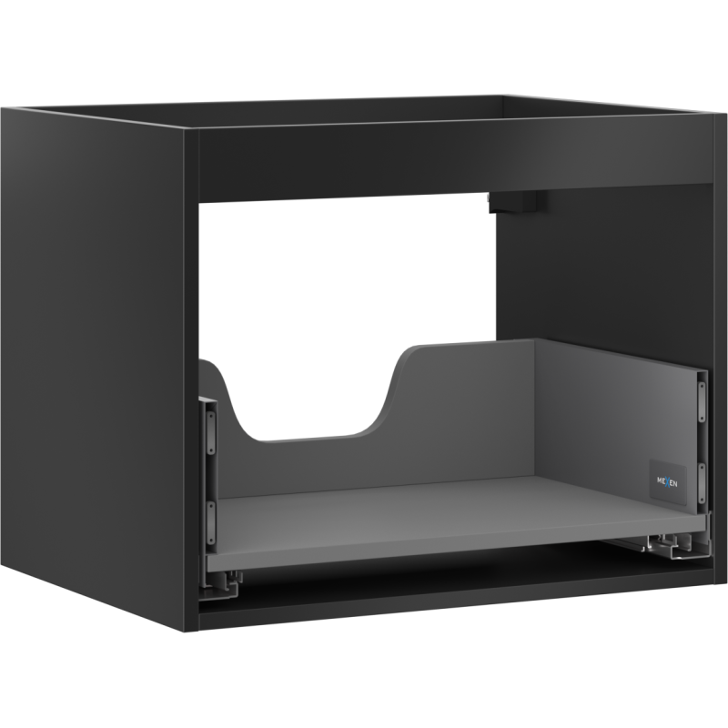 Mexen Box-A corpo dell'armadietto sotto lavabo 60 cm, 1 cassetto, nero opaco - 91AX0-0600-470-1-71