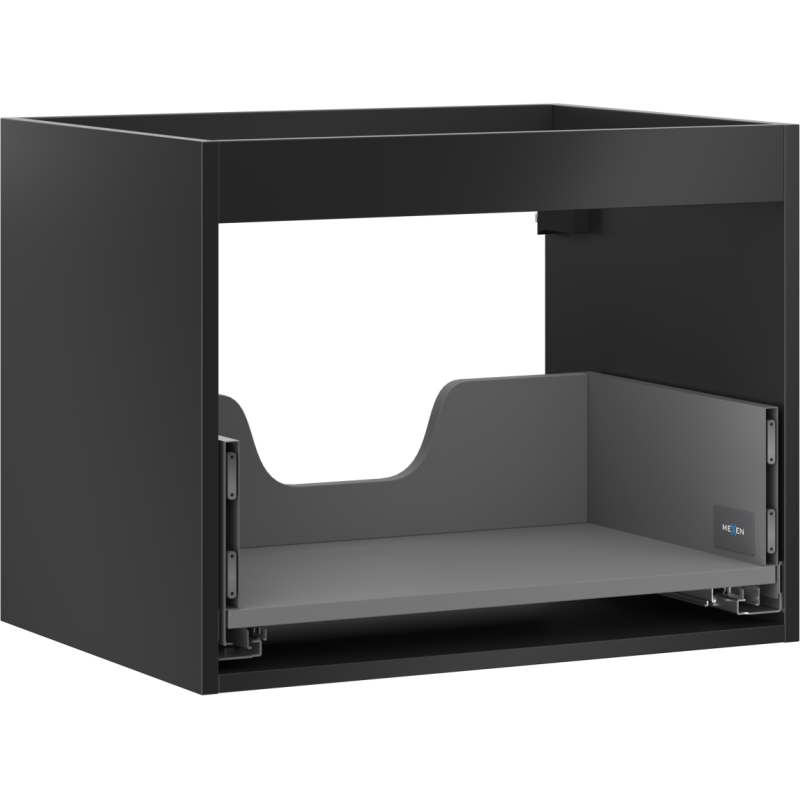 Mexen Box-A cuerpo de mueble bajo lavabo de 60 cm, 1 cajón, negro mate - 91AX0-0600-470-1-71