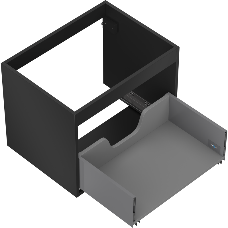 Mexen Box-A korpus szafki podumywalkowej 60 cm, 1 szuflada, czarny mat - 91AX0-0600-470-1-71