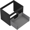 Mexen Box-A Korpus des Waschtischunterschranks 60 cm, 1 Schublade, schwarz matt - 91AX0-0600-470-1-71