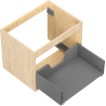 Mexen Box-A Korpus vum Spullschaf 60 cm, 1 Schublaad, Eechen - 91AX0-0600-470-1-81