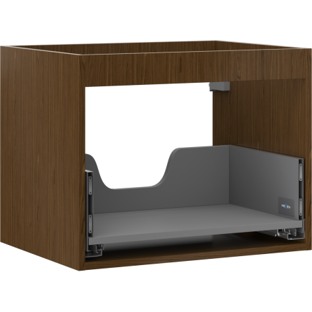Mexen Box-A cabinet body for washbasin 60 cm, 1 drawer, walnut - 91AX0-0600-470-1-86