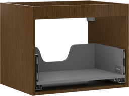 Mexen Box-A kastlichaam voor wastafelonderkast 60 cm, 1 lade, walnoot - 91AX0-0600-470-1-86