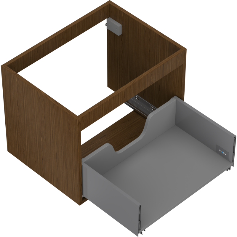 Mexen Box-A ogrodje za omarico pod umivalnikom 60 cm, 1 predal, oreh - 91AX0-0600-470-1-86