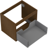 Mexen Box-A meuble sous-lavabo 60 cm, 1 tiroir, noyer - 91AX0-0600-470-1-86