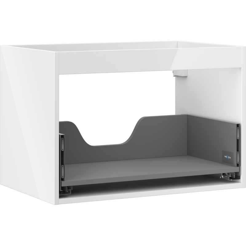 Mexen Box-A cuerpo de mueble bajo lavabo 70 cm, 1 cajón, blanco brillo - 91AX0-0700-470-1-00