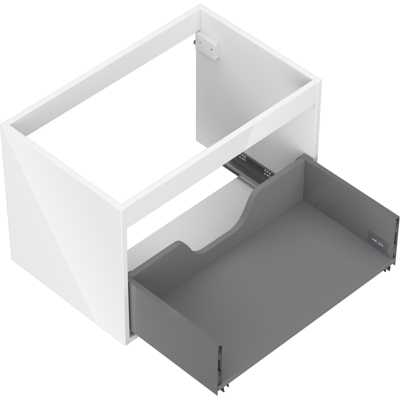Mexen Box-A Vanity Unit Body 70 cm, 1 Drawer, White Gloss - 91AX0-0700-470-1-00