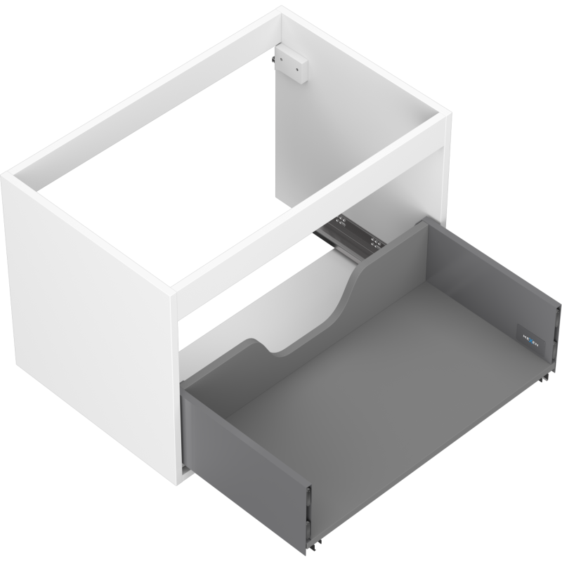 Mexen Box-A cuerpo del mueble bajo lavabo 70 cm, 1 cajón, blanco mate - 91AX0-0700-470-1-01