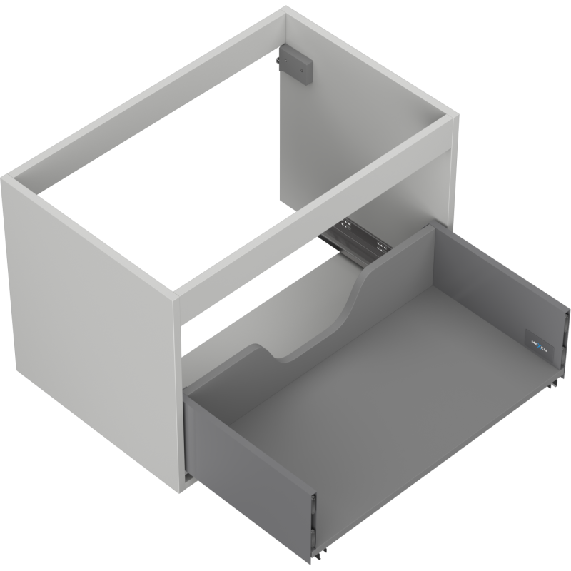Mexen Box-A corpo dell'armadietto sotto lavabo 70 cm, 1 cassetto, grigio opaco - 91AX0-0700-470-1-62