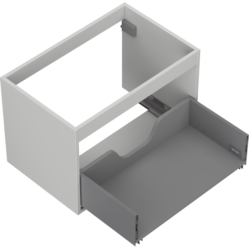 Mexen Box-A corps d'armoire de salle de bain 70 cm, 1 tiroir, gris mat - 91AX0-0700-470-1-62