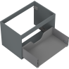 Mexen Box-A cabinet corpus under-sink 70 cm, 1 drawer, matte graphite - 91AX0-0700-470-1-66