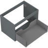 Mexen Box-A kastkorpus voor wastafel 70 cm, 1 lade, grafiet mat - 91AX0-0700-470-1-66