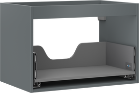 Mexen Box-A Korpus des Waschbeckenschranks 70 cm, 1 Schublade, Graphit Matt - 91AX0-0700-470-1-66