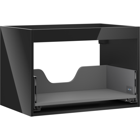 Mexen Box-A cabinet for washbasin 70 cm, 1 drawer, black gloss - 91AX0-0700-470-1-70
