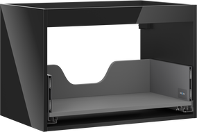 Mexen Box-A cuerpo de gabinete de baño 70 cm, 1 cajón, negro brillo - 91AX0-0700-470-1-70