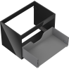 Mexen Box-A cabinet for washbasin 70 cm, 1 drawer, black gloss - 91AX0-0700-470-1-70