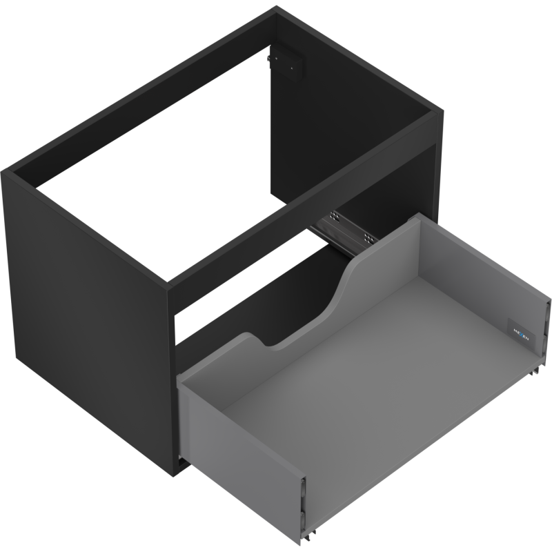 Mexen Box-A korpus szafki podumywalkowej 70 cm, 1 szuflada, czarny mat - 91AX0-0700-470-1-71