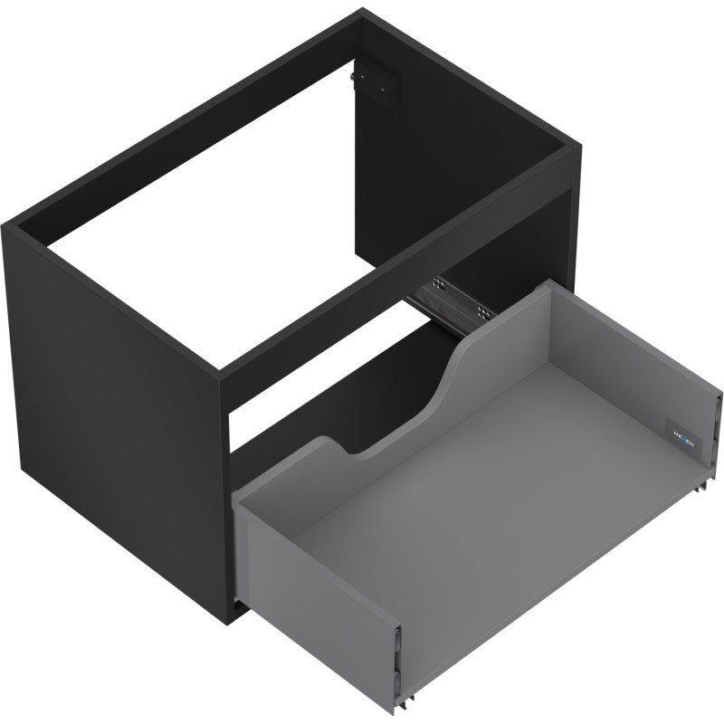 Mexen Box-A valamu allkapi kummut, 70 cm, 1 sahtel, must matt - 91AX0-0700-470-1-71