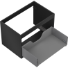 Mexen Box-A kastlichaam voor wastafel 70 cm, 1 lade, zwarte mat - 91AX0-0700-470-1-71