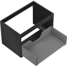 Mexen Box-A ormar za kupaonski umivaonik 70 cm, 1 ladica, crni mat - 91AX0-0700-470-1-71