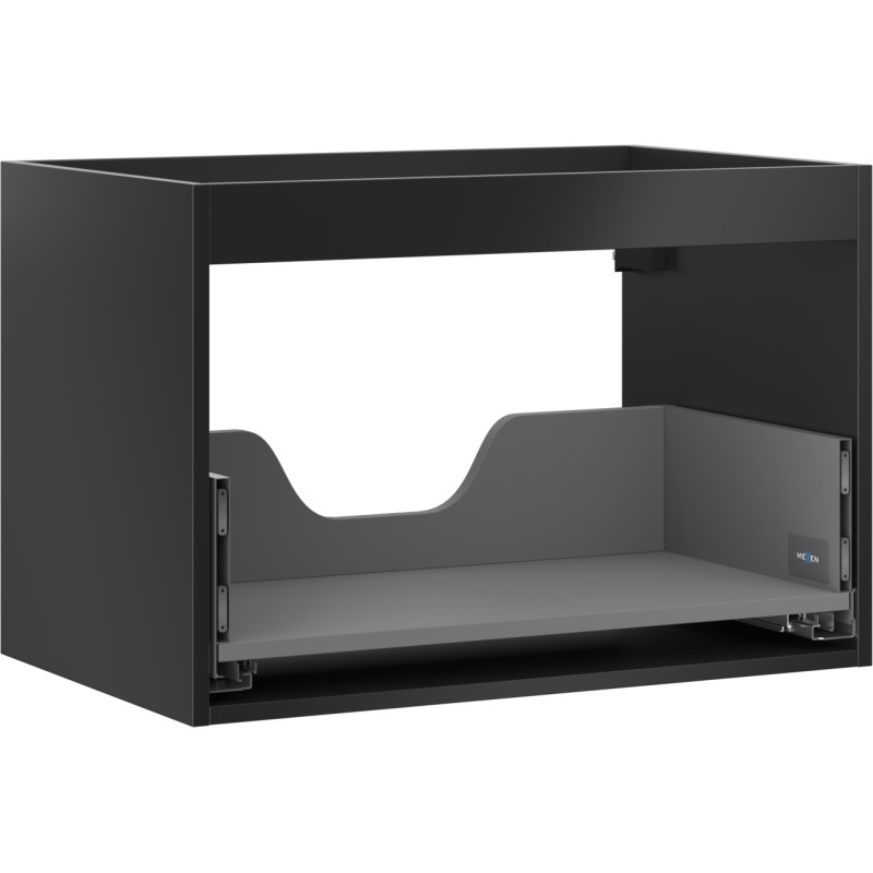Mexen Box-A ormar za kupaonski umivaonik 70 cm, 1 ladica, crni mat - 91AX0-0700-470-1-71