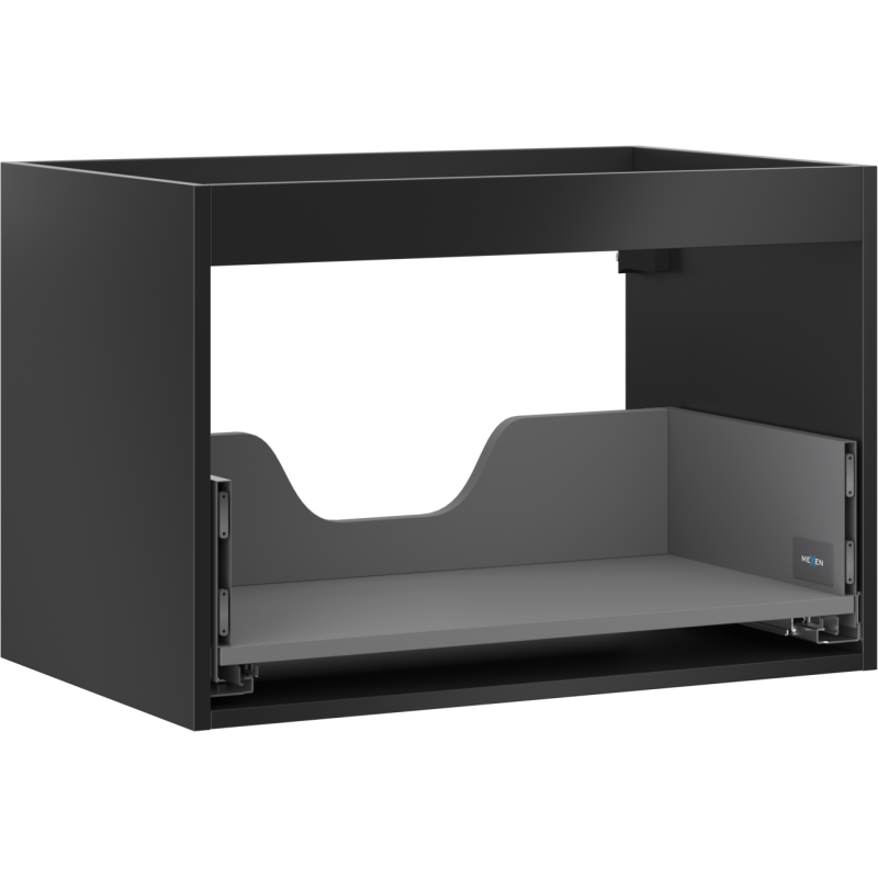 Mexen Box-A vanity cabinet base 70 cm, 1 drawer, matte black - 91AX0-0700-470-1-71