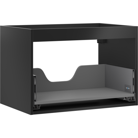 Mexen Box-A ormar za kupaonski umivaonik 70 cm, 1 ladica, crni mat - 91AX0-0700-470-1-71