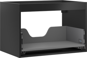 Mexen Box-A valamu allkapi kummut, 70 cm, 1 sahtel, must matt - 91AX0-0700-470-1-71