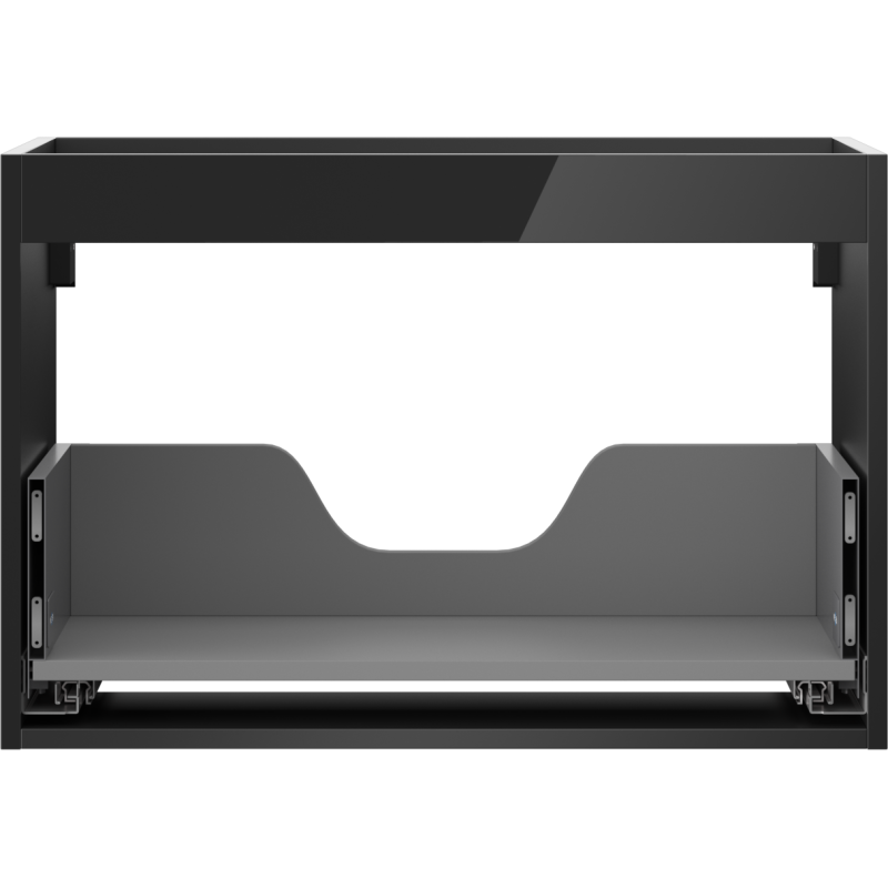 Mexen Box-A cuerpo de gabinete de baño 70 cm, 1 cajón, negro brillo - 91AX0-0700-470-1-70